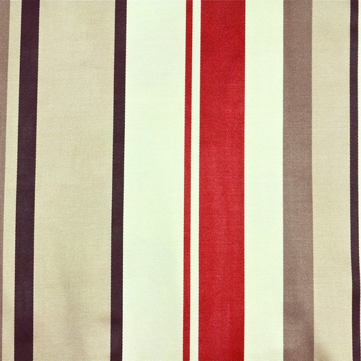 Eden Stripe Rouge Fabric by Fryetts