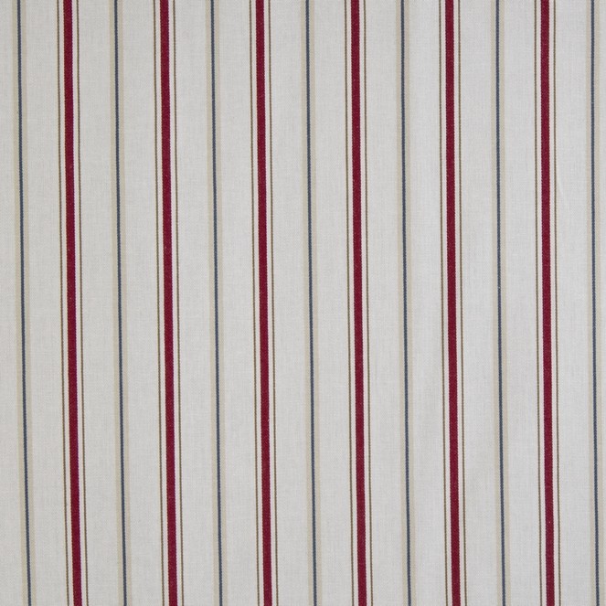 Harbour Stripe Red Fabric by Porter & Stone