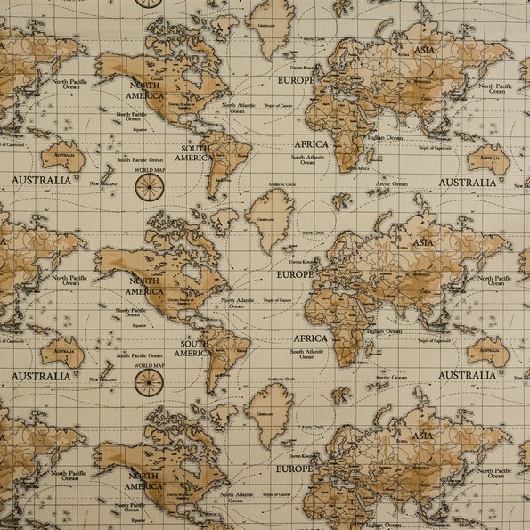 Maps Multi Fabric by Fryetts