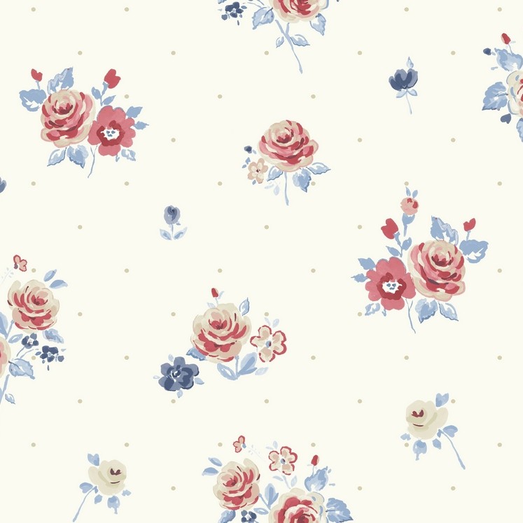 Petite Fleur Blue Fabric by Fryetts