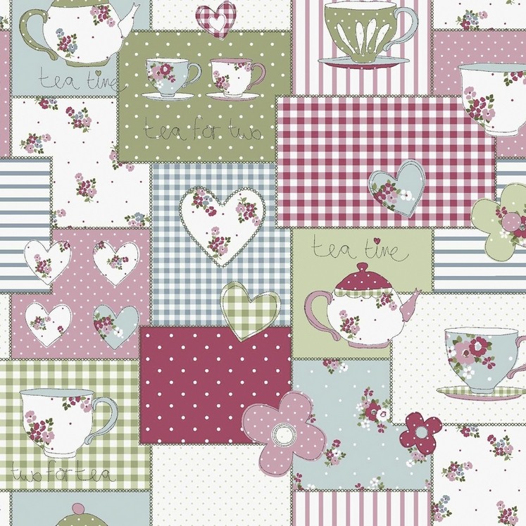 Teatime Pink Fabric by Fryetts