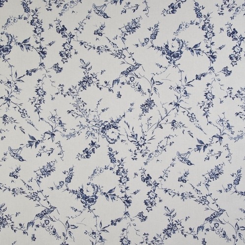 Toile Navy Fabric by Porter & Stone
