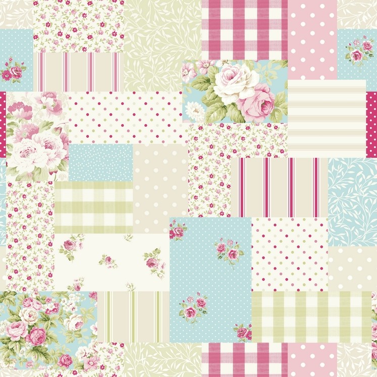 Vintage Patch Candy Fabric by Fryetts
