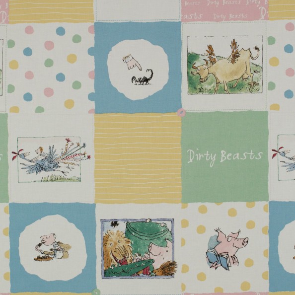 Dirty Beasts Patchwork Fabric by Ashley Wilde