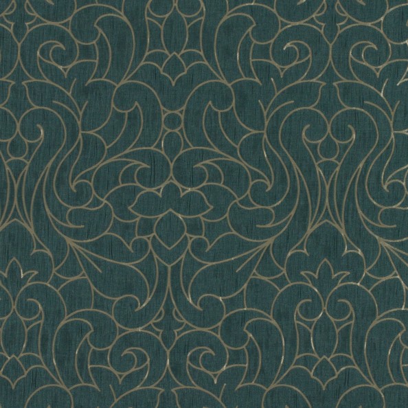 Makeda Teal Fabric by Ashley Wilde