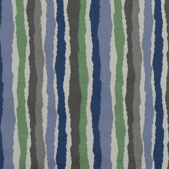Midgy Striped Blue Fabric by Ashley Wilde