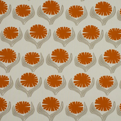 Driva Orange Fabric by Ashley Wilde