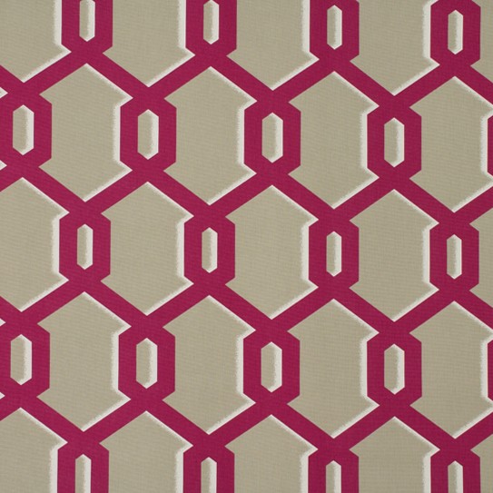 Warhol Raspberry Fabric by Ashley Wilde
