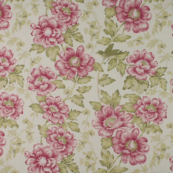 Wray Raspberry Fabric by Ashley Wilde