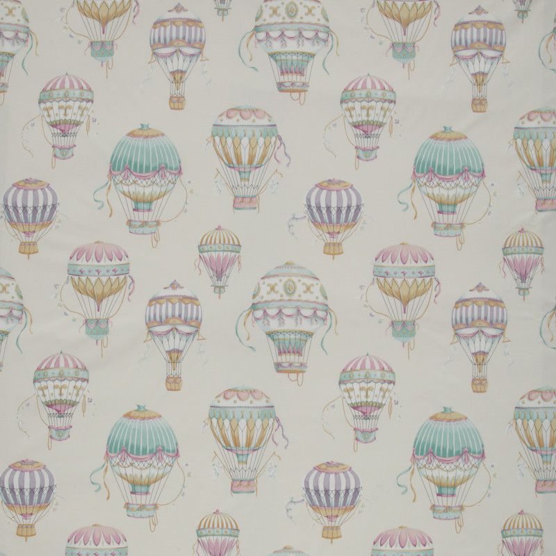 Balloons Aqua Fabric by iLiv