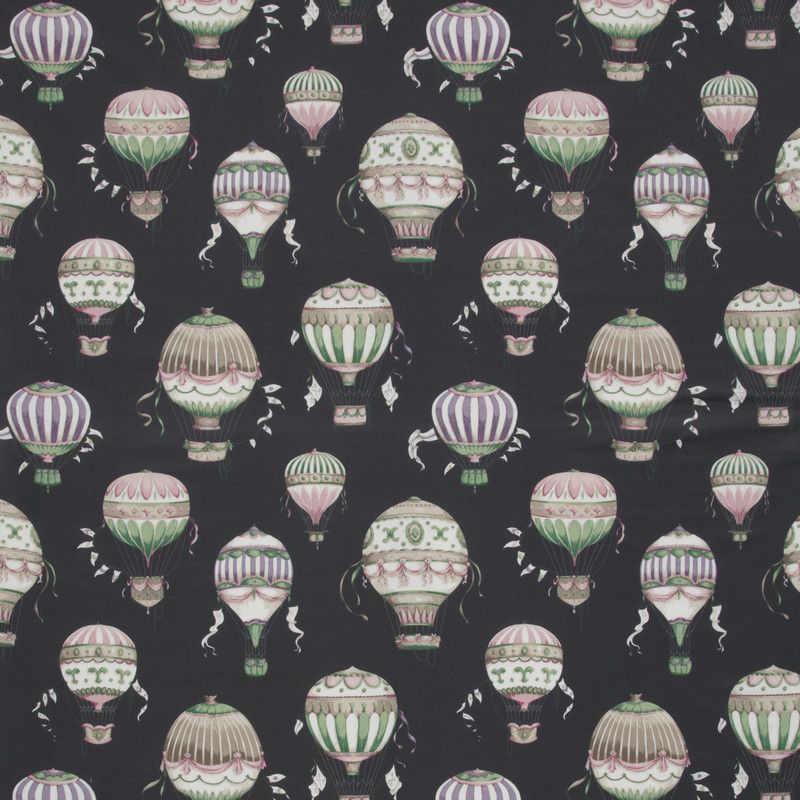 Balloons Ebony Fabric by iLiv