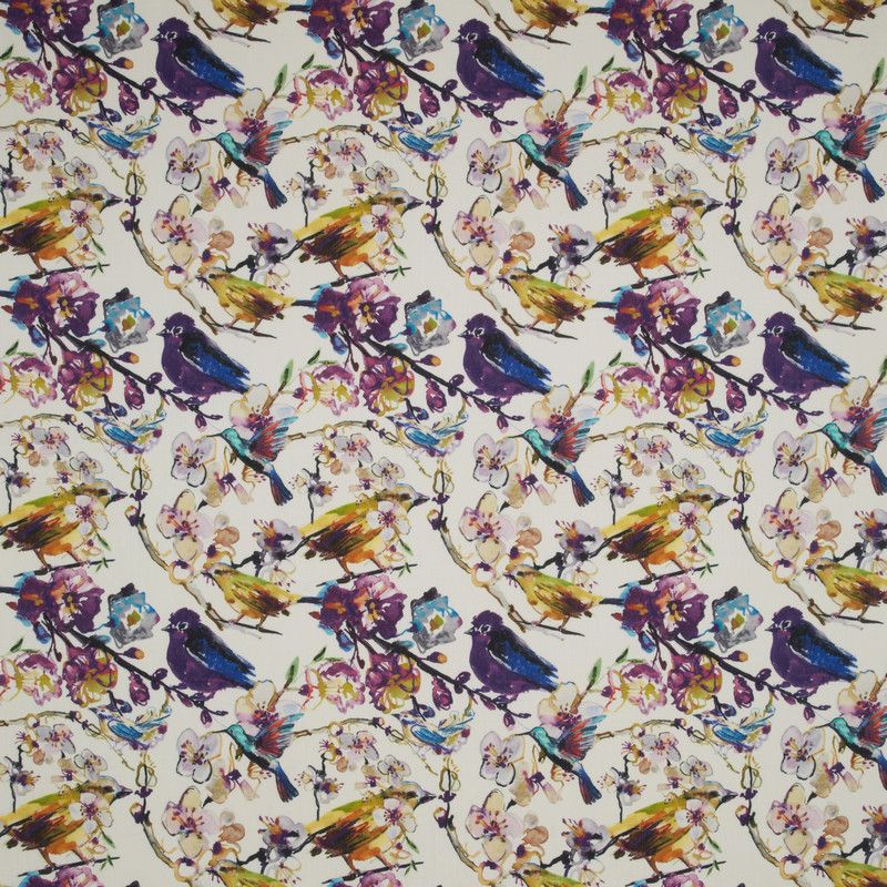 Hummingbird Amethyst Fabric by iLiv