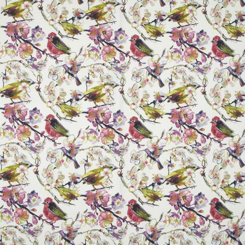 Hummingbird Magenta Fabric by iLiv