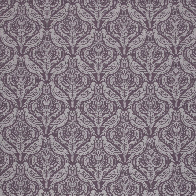 Song Thrush Grape Fabric by iLiv