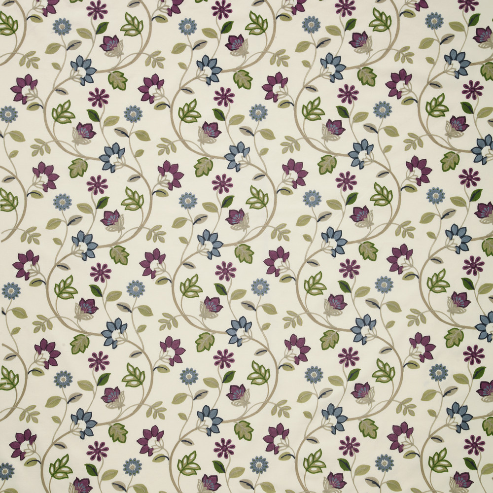 Kelty Crewel Bilberry Fabric by iLiv
