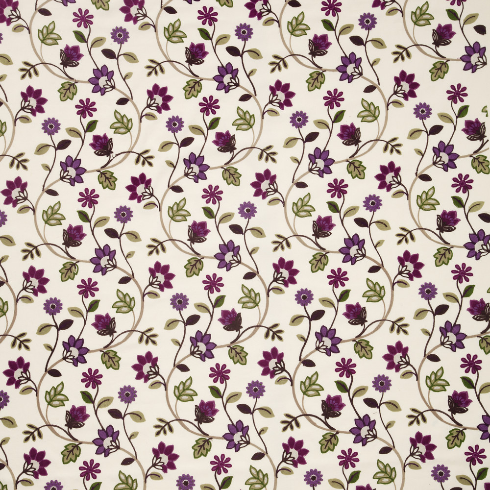 Kelty Crewel Elderberry Fabric by iLiv