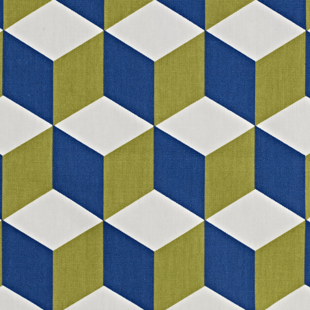 Cube Cobalt Fabric by Prestigious Textiles