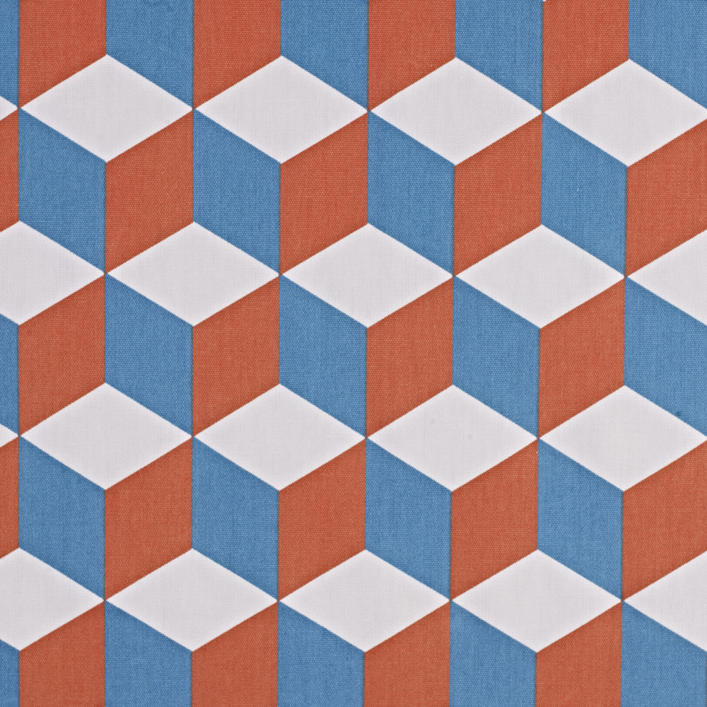 Cube Tangerine Fabric by Prestigious Textiles