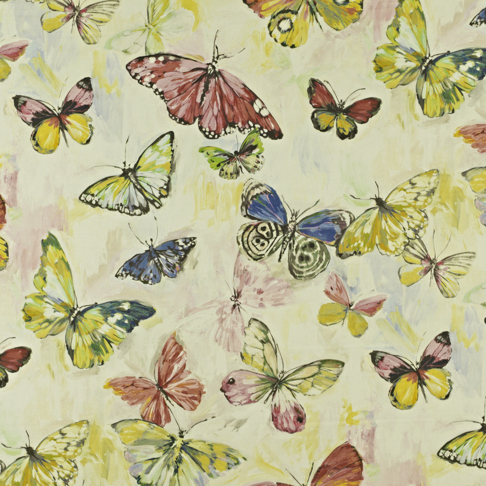 Butterfly Cloud Hibiscus Fabric by Prestigious Textiles