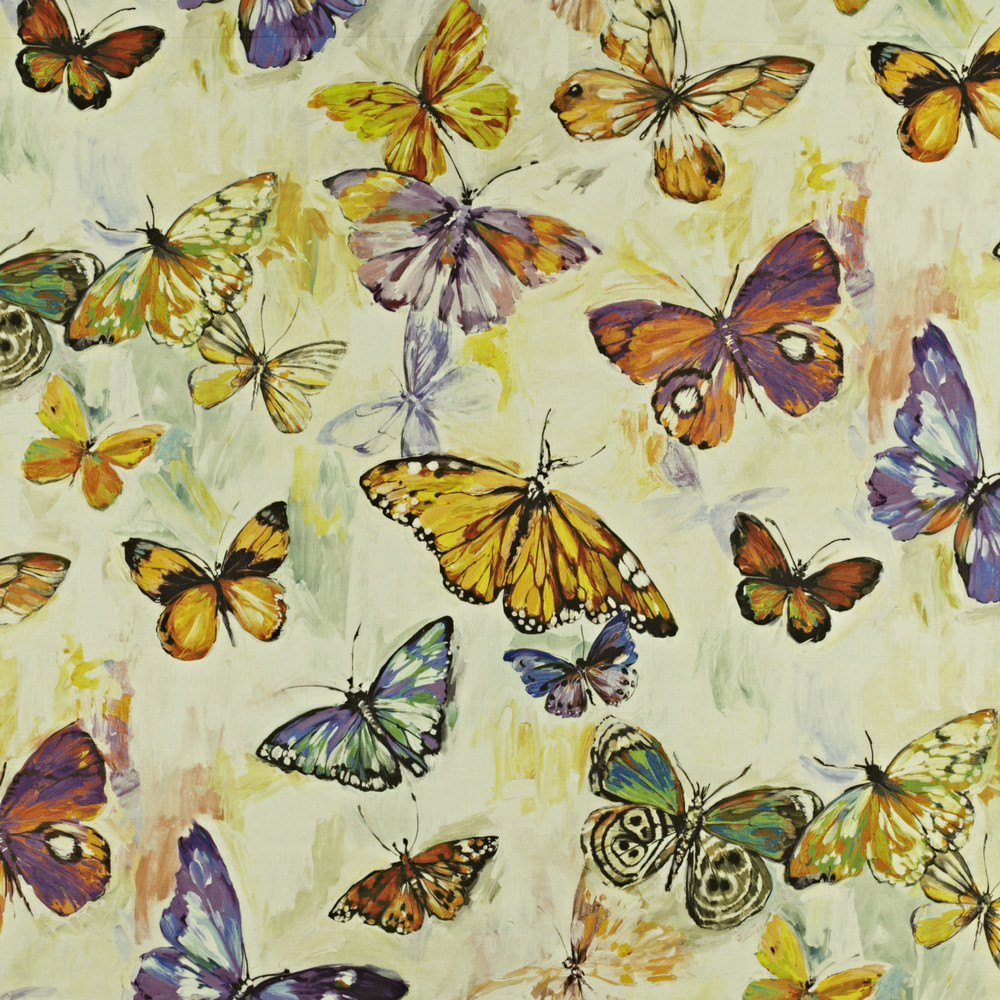 Butterfly Cloud Passion Fruit Fabric by Prestigious Textiles