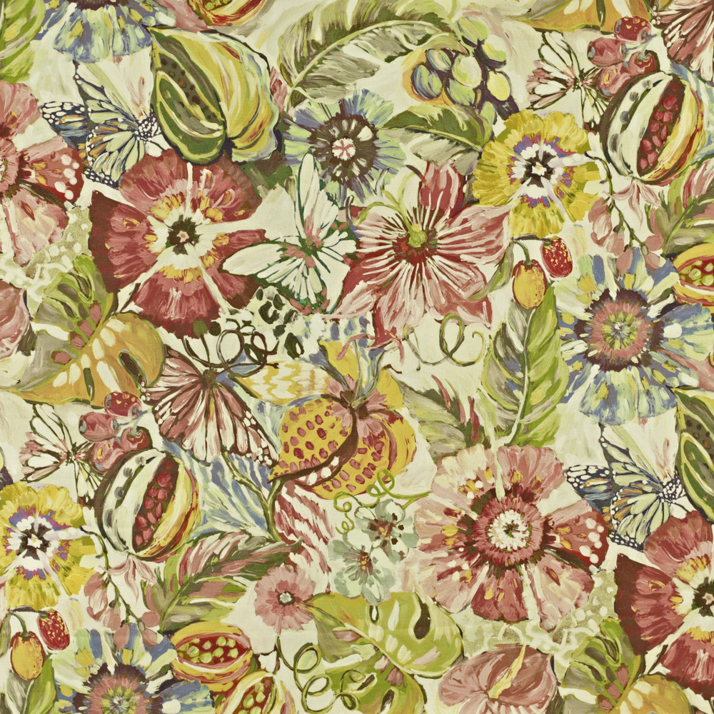 Tropical Garden Hibiscus Fabric by Prestigious Textiles
