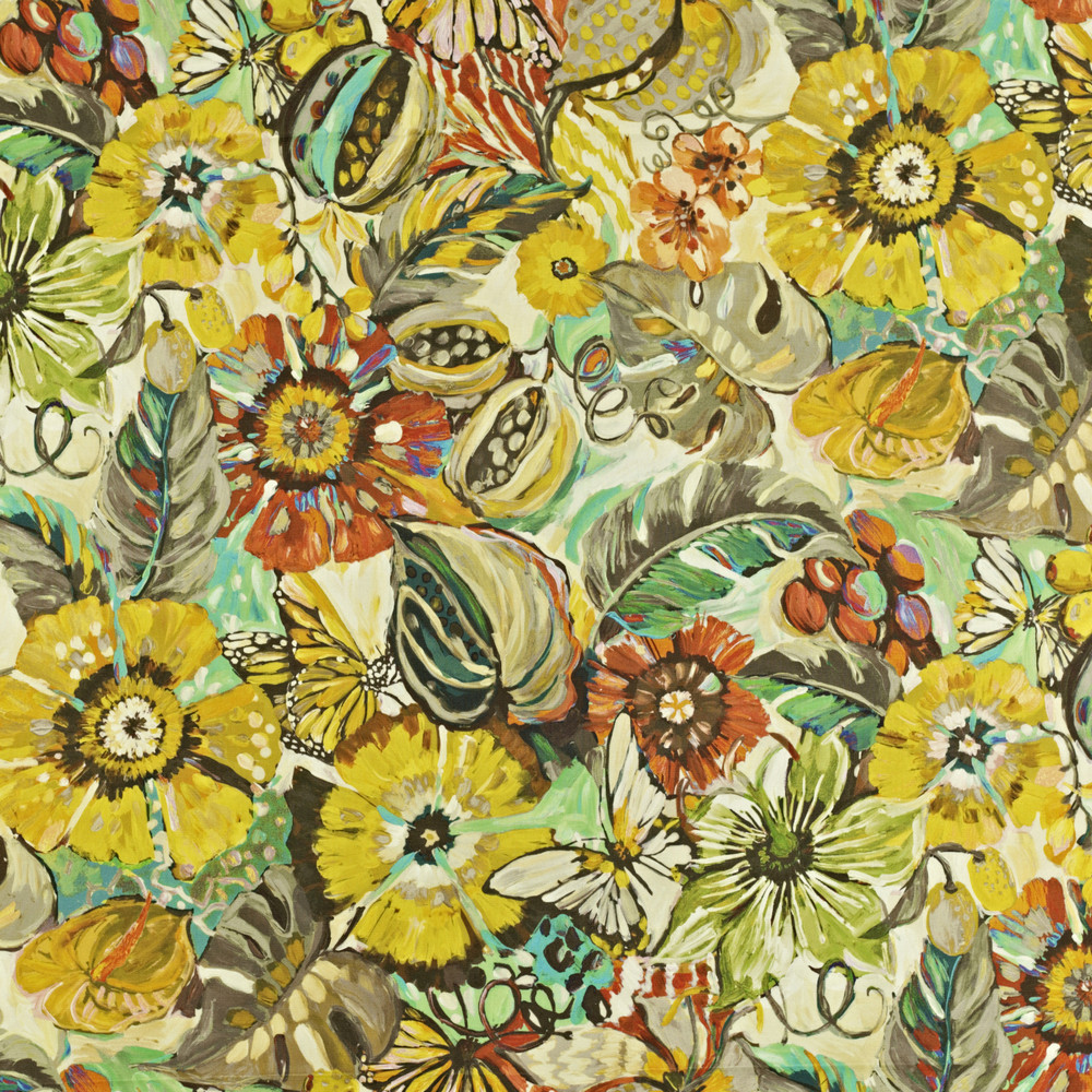 Tropical Garden Pineapple Fabric by Prestigious Textiles