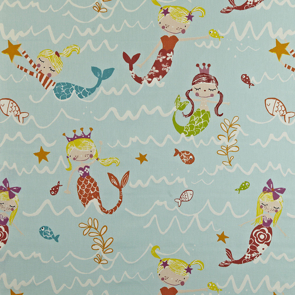 Mermaid Aqua Fabric by Prestigious Textiles