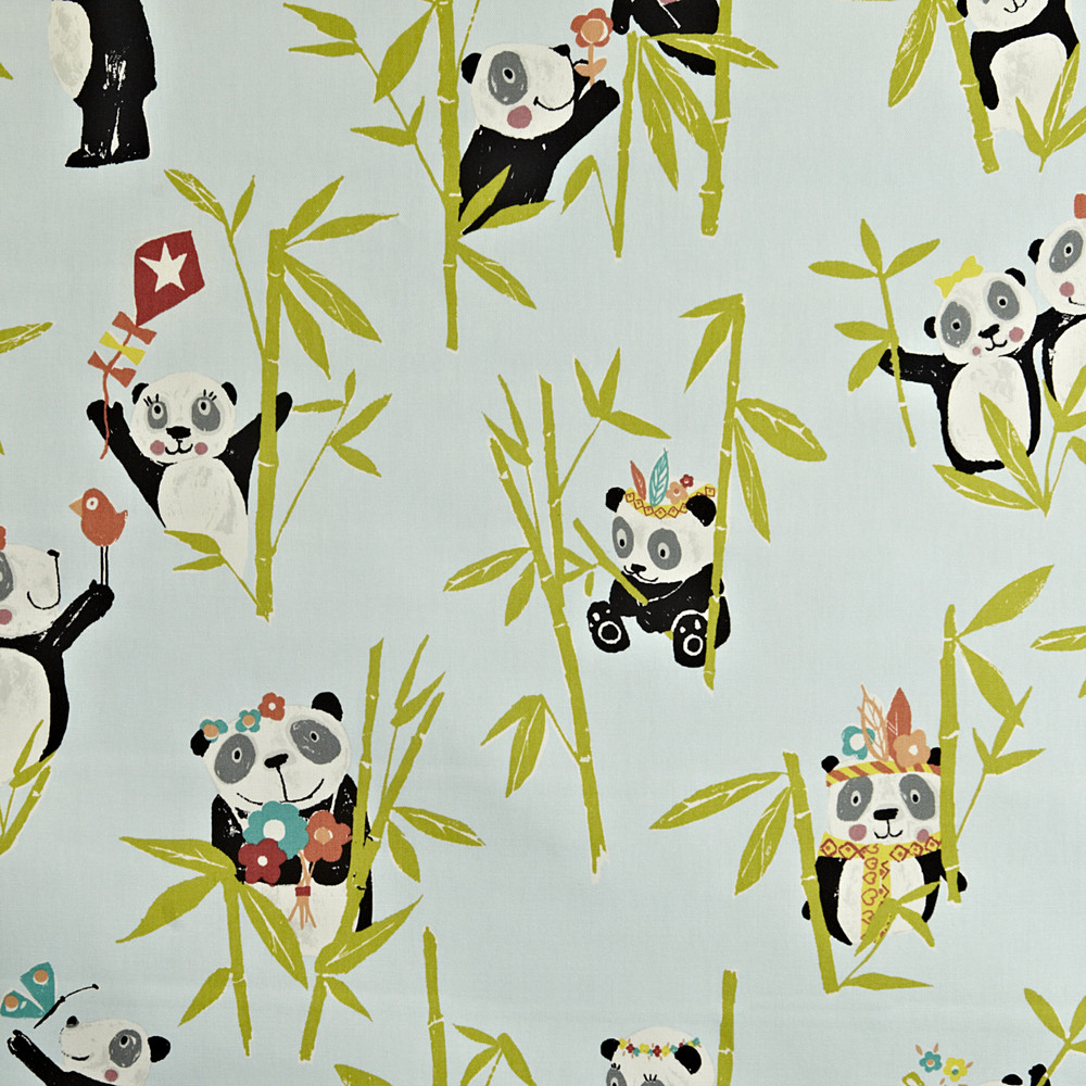 Panda Aqua Fabric by Prestigious Textiles
