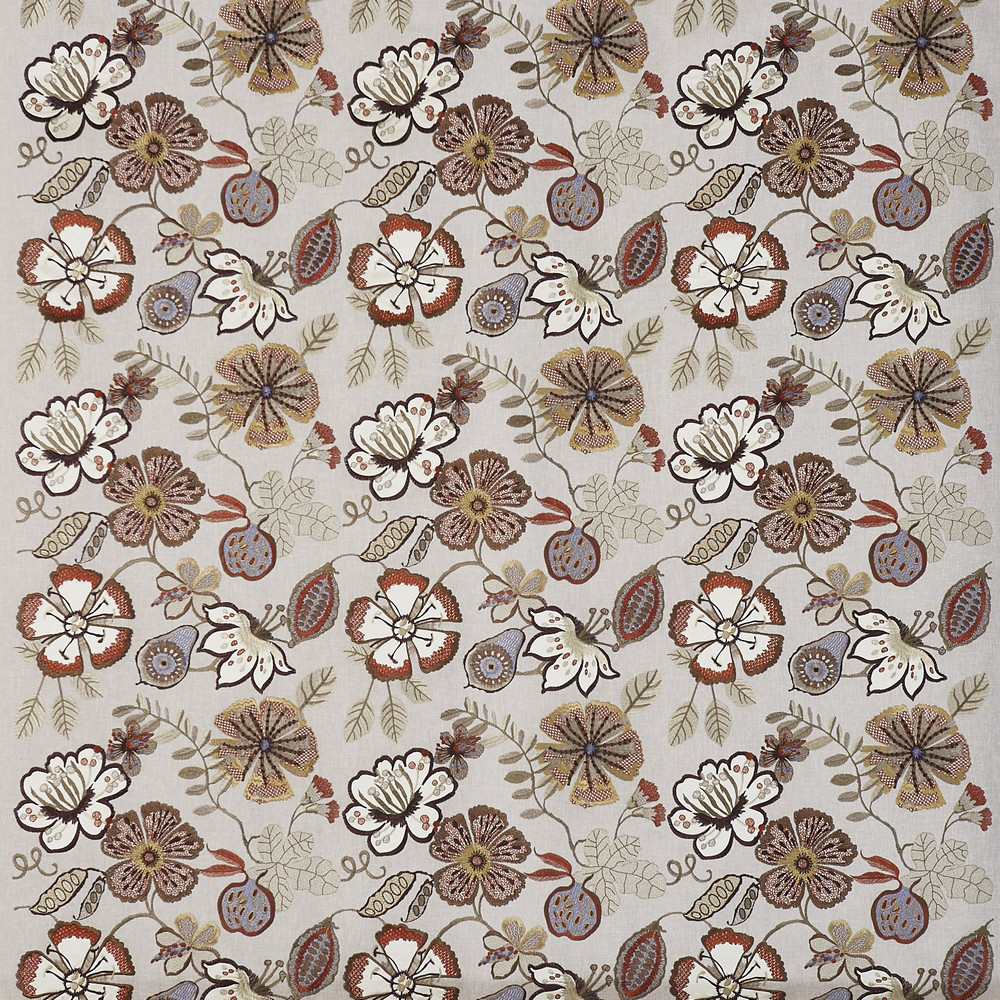 Passion Flower Bamboo Fabric by Prestigious Textiles