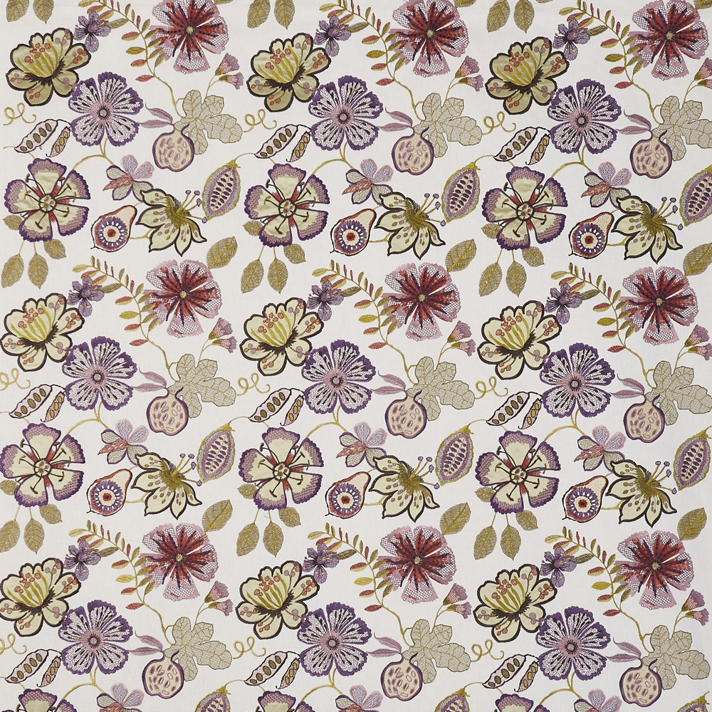 Passion Flower Orchid Fabric by Prestigious Textiles