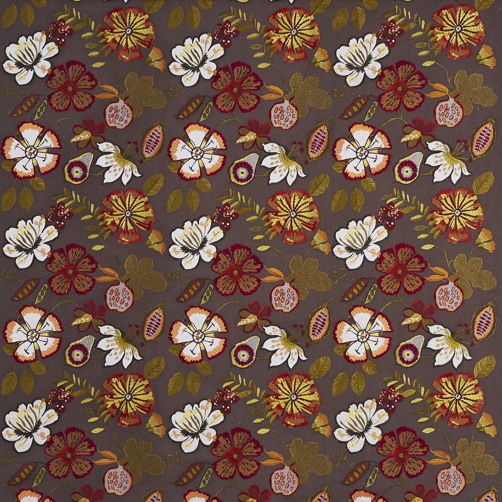 Passion Flower Paprika Fabric by Prestigious Textiles