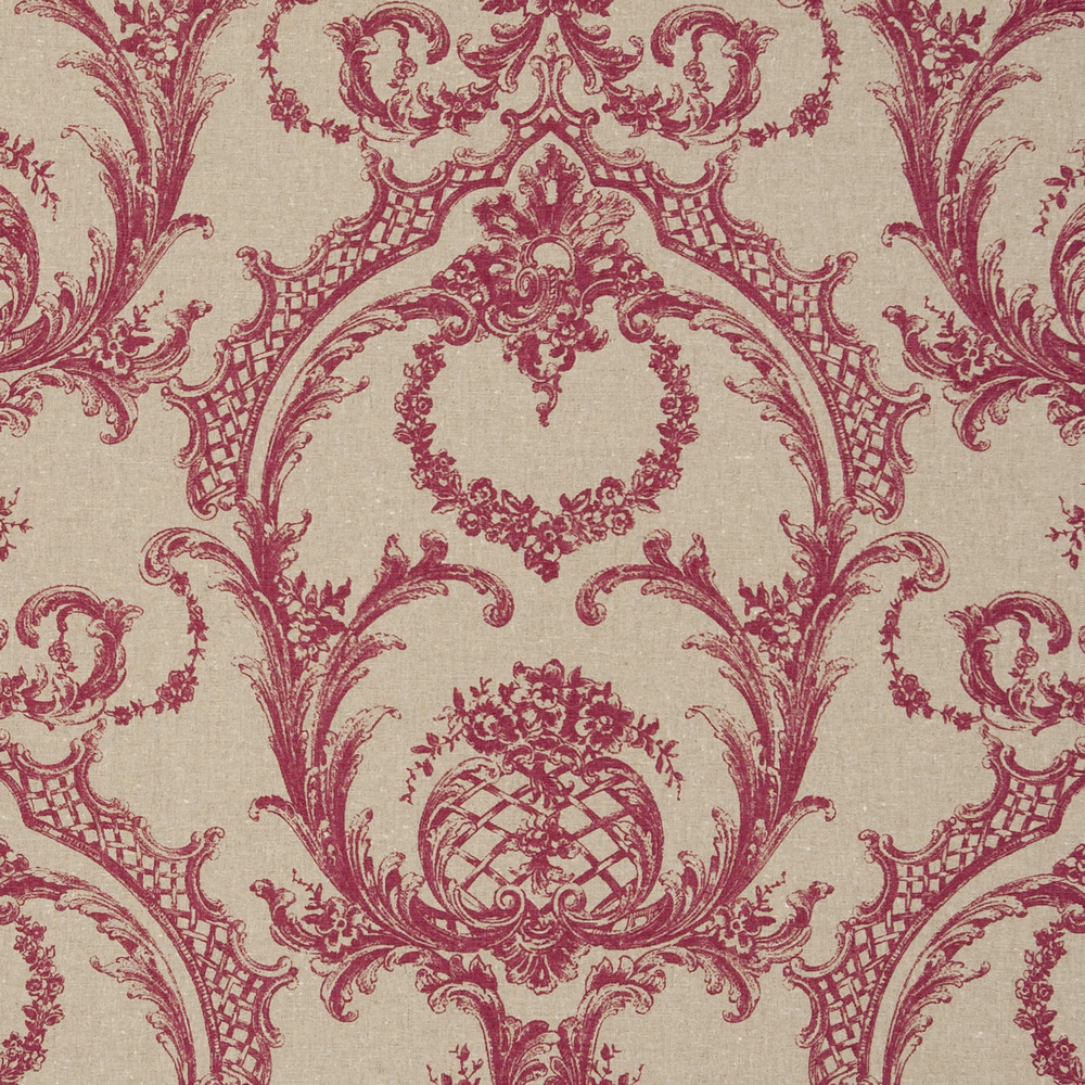 Lilou Bordeaux Fabric by Clarke & Clarke