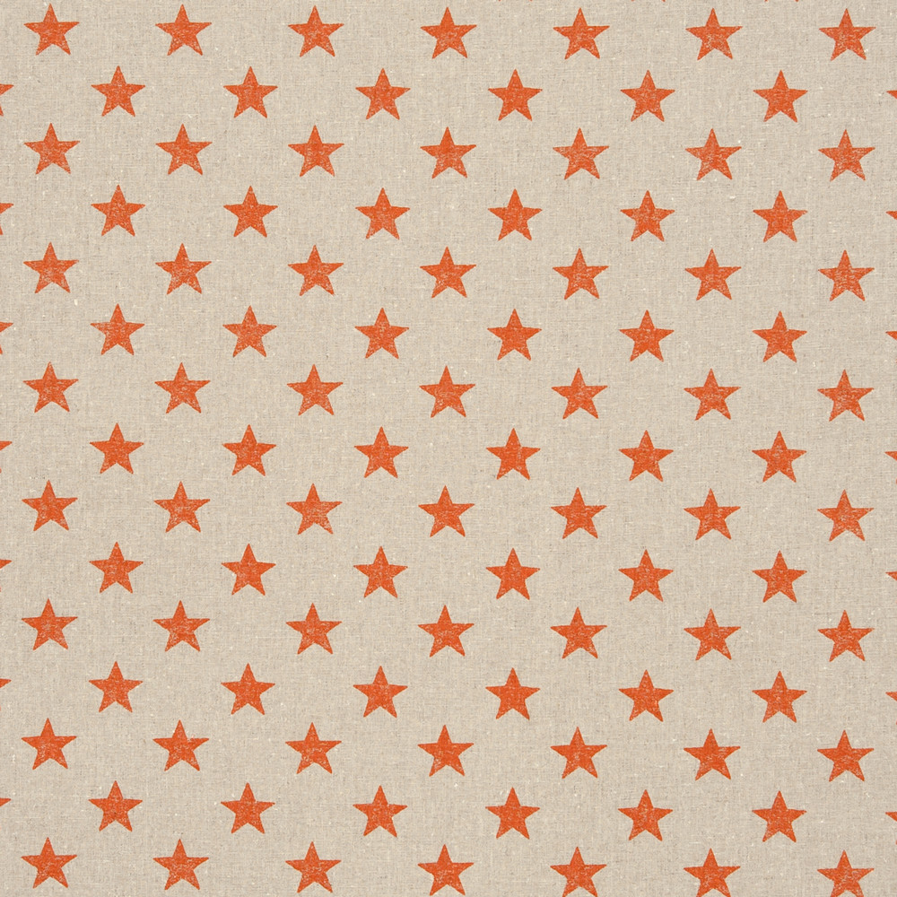 Stars Orange Fabric by Clarke & Clarke