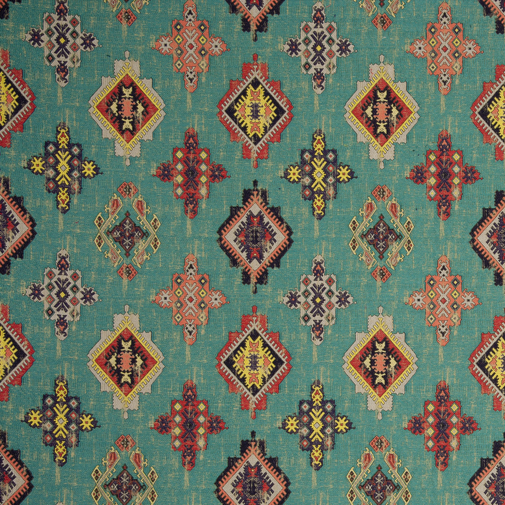 Konya Aqua Fabric by Clarke & Clarke