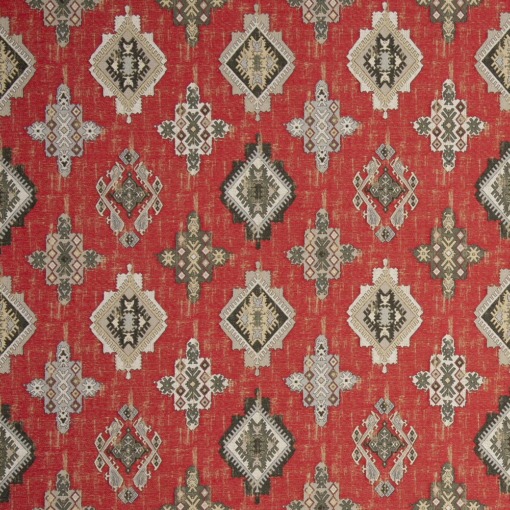 Konya Crimson Fabric by Clarke & Clarke