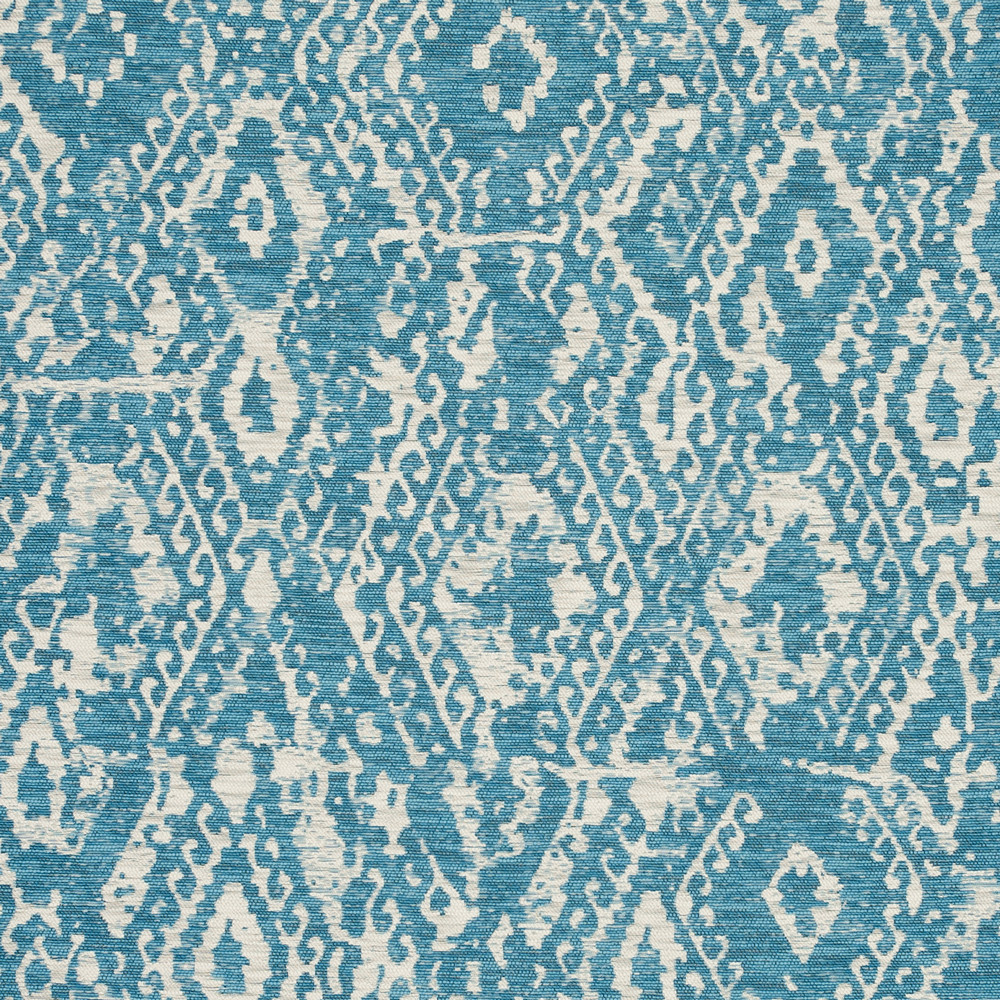 Izapa Aqua Fabric by Clarke & Clarke