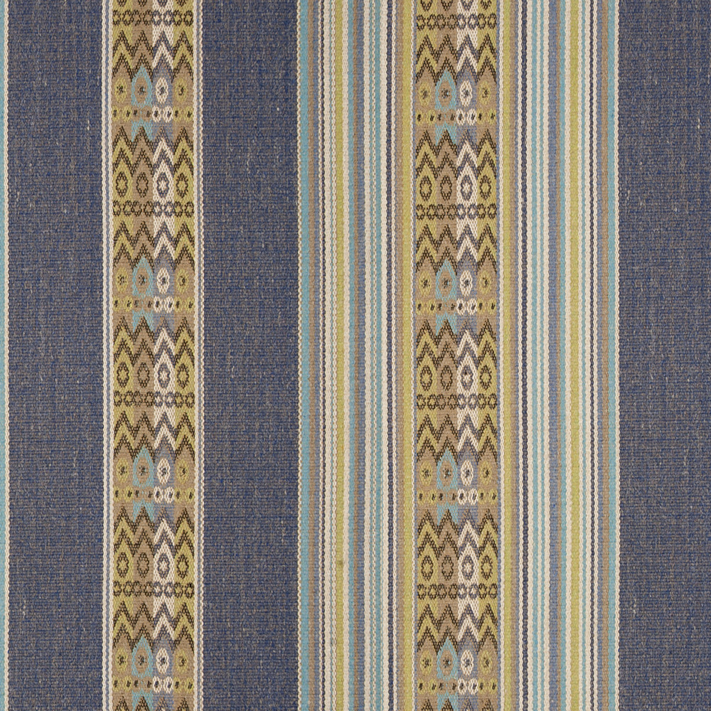Totem Indigo Fabric by Clarke & Clarke