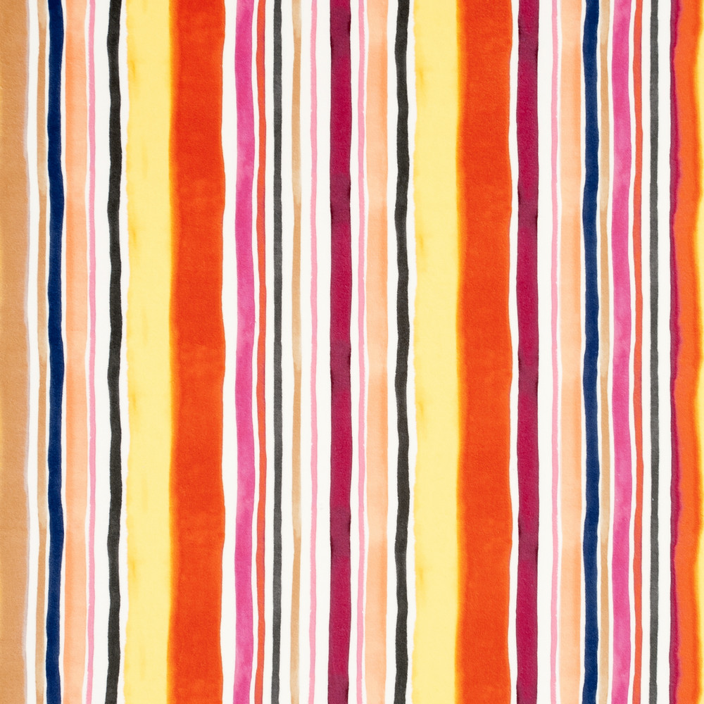 Sunrise Stripe Velvet Spice Fabric by Clarke & Clarke