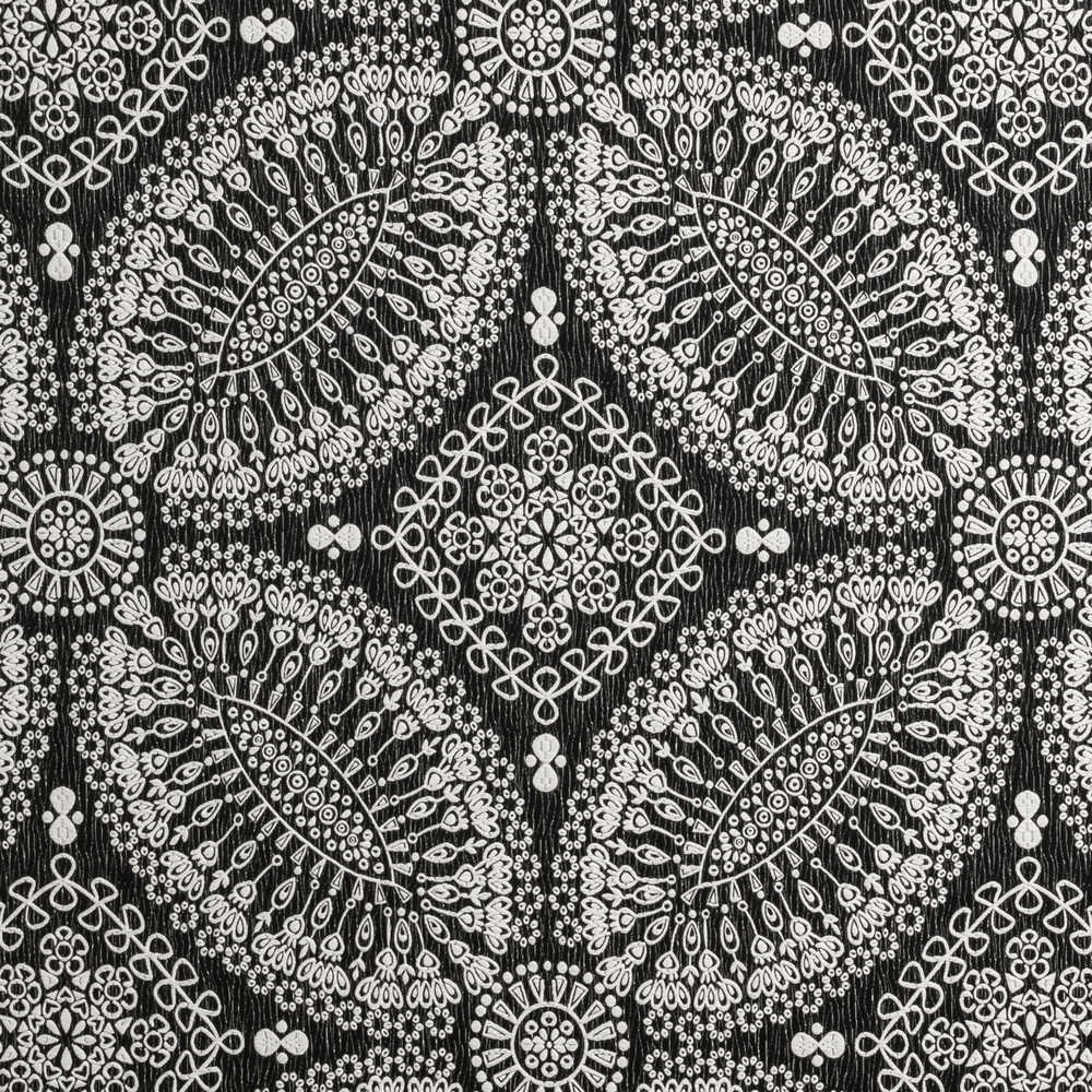 Bw1007 Black / White Fabric by Clarke & Clarke