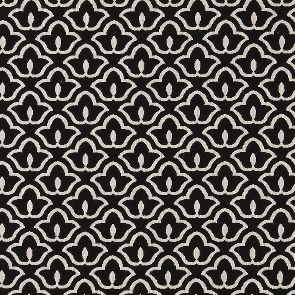 Bw1014 Black / White Fabric by Clarke & Clarke