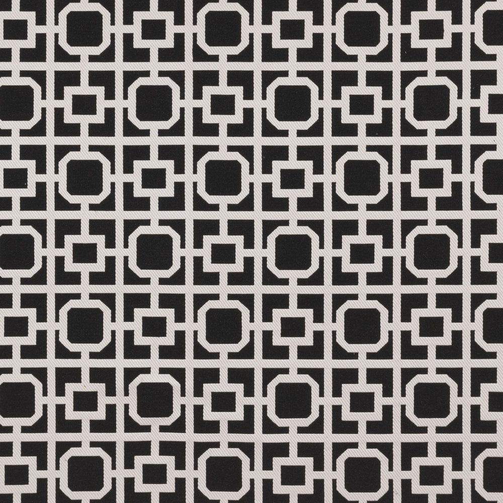 Bw1017 Black / White Fabric by Clarke & Clarke