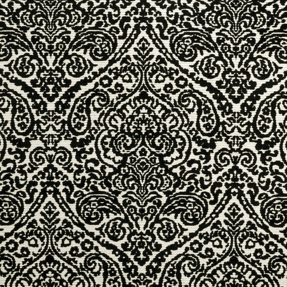 Bw1023 Black / White Fabric by Clarke & Clarke