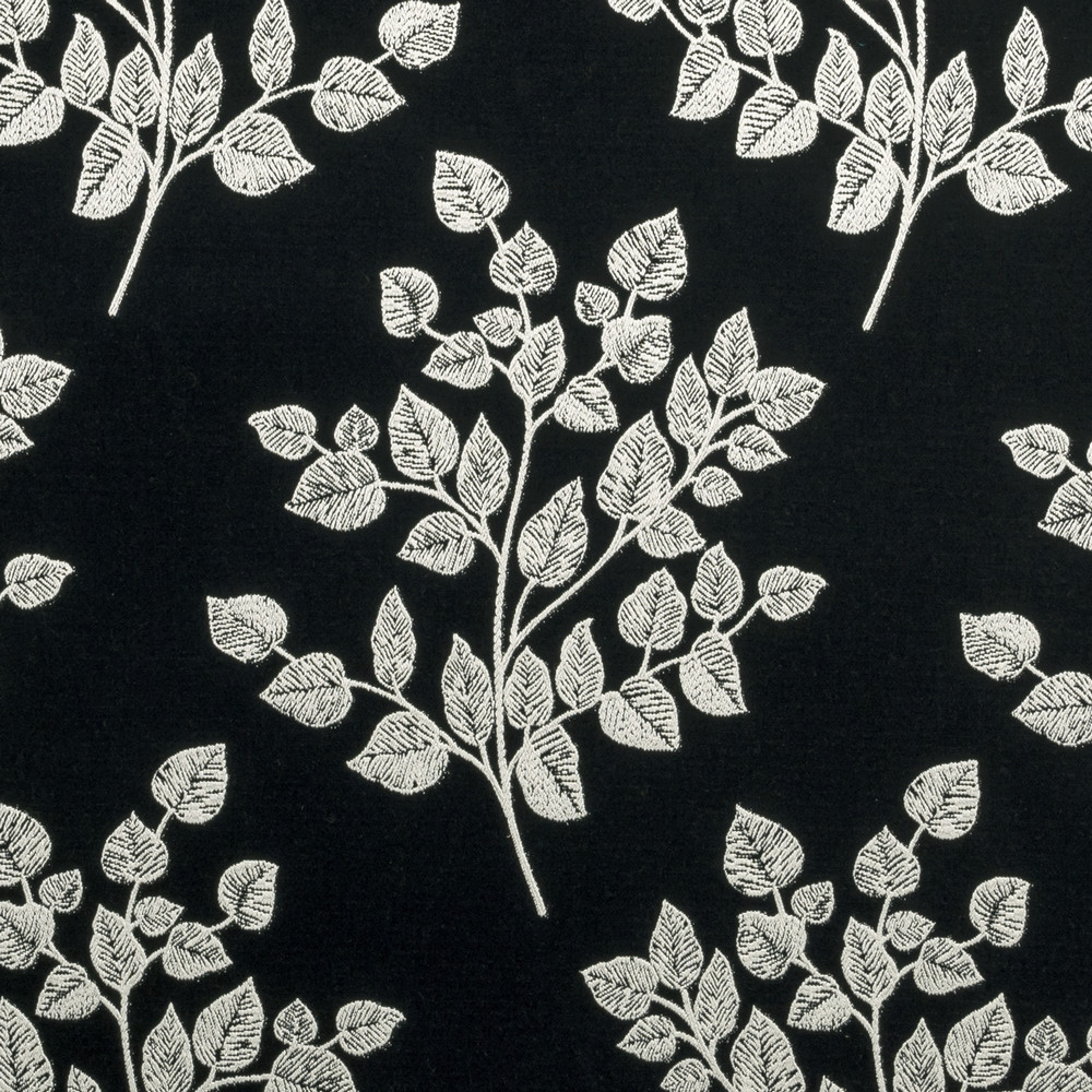 Bw1036 Black / White Fabric by Clarke & Clarke