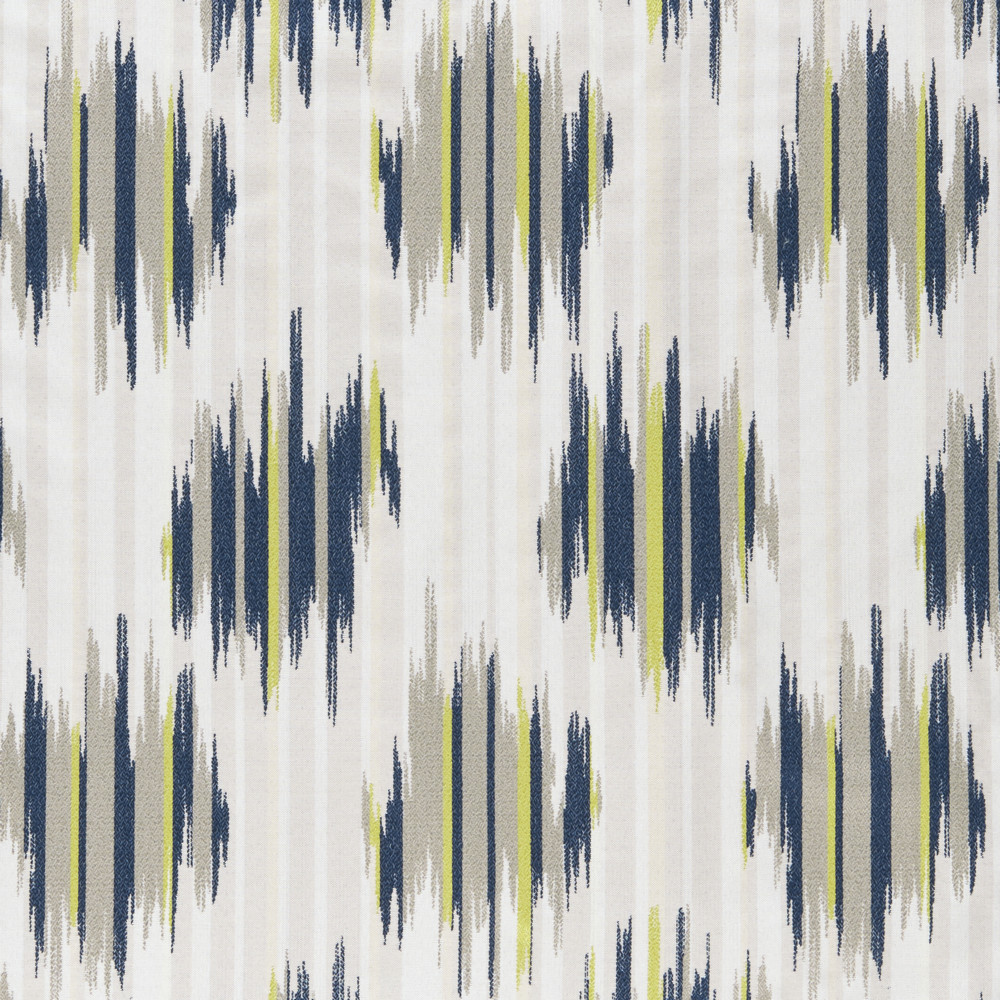 Dilbar Indigo / Chartreuse Fabric by Clarke & Clarke