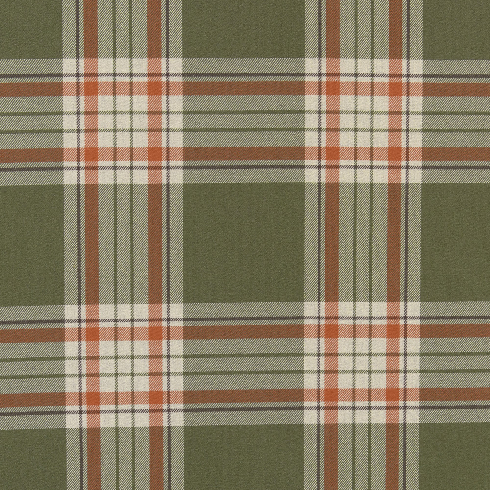 Glenmore Olive Fabric by Clarke & Clarke