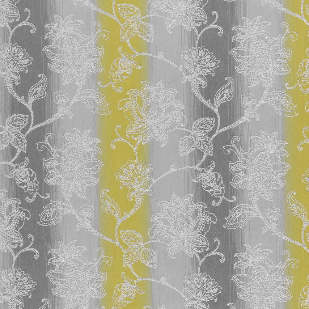 Raphael Charcoal / Chartreuse Fabric by Clarke & Clarke