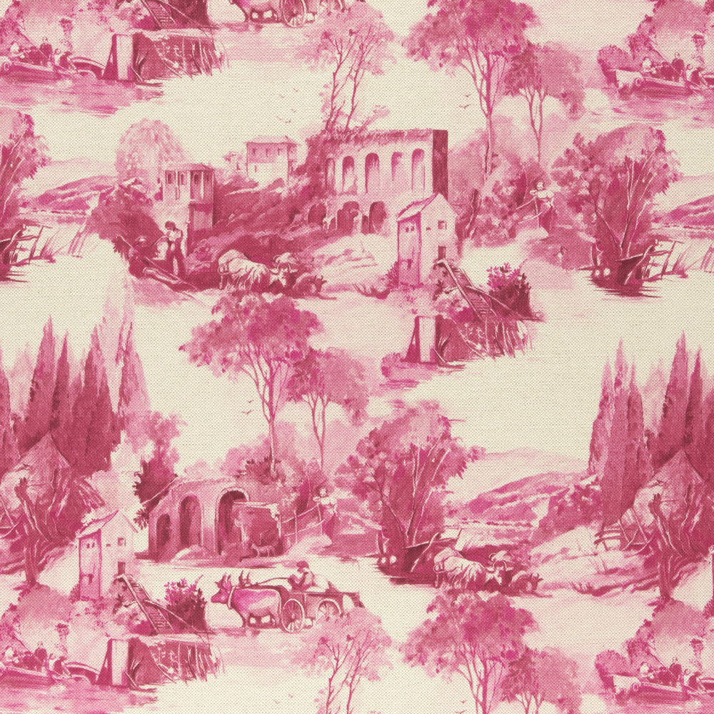 Anastacia Raspberry Fabric by Clarke & Clarke