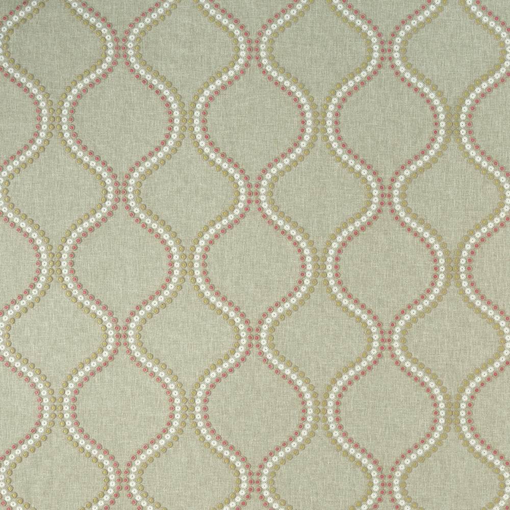 Layton Pink / Apple Fabric by Clarke & Clarke