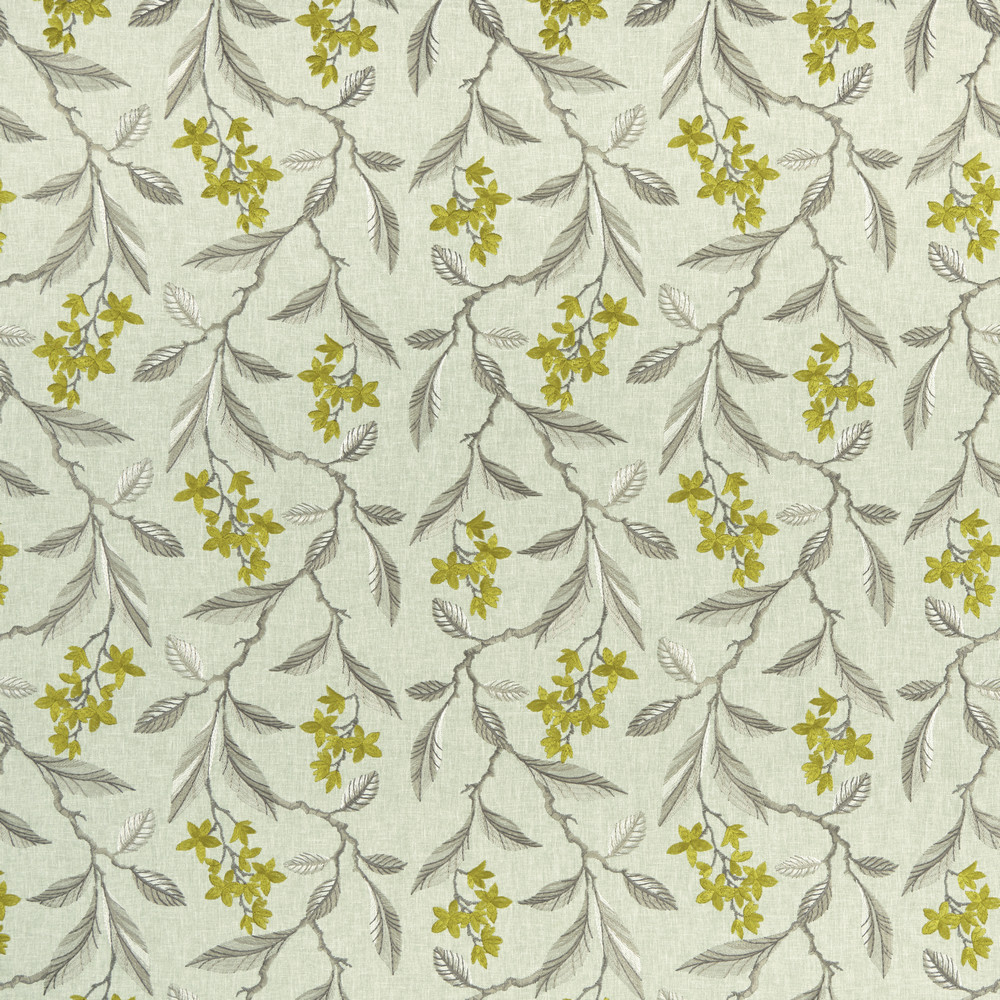 Melrose Chartreuse Fabric by Clarke & Clarke