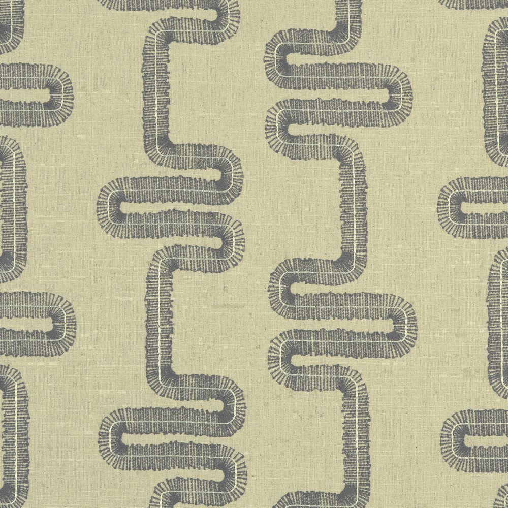 Mikkel Charcoal Fabric by Clarke & Clarke